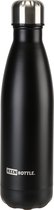 Keenbottle - Drinkfles - 500ml - Herbruikbaar en Antilek - Zwart - RVS - waterfles