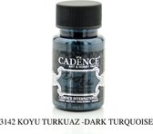 Cadence Dora Glas & Porselein verf Metallic Donker turkoois 01 013 3142 0050   50 ml