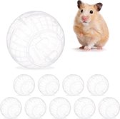 Relaxdays 10x hamsterbal doorzichtig - knaagdierspeelgoed - loopbal kunststof - 14cm
