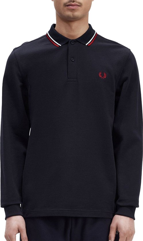 Foto: Fred perry longsleeve polo navy t55 maat xl heren