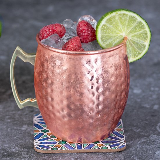 Izdeel Verre Moscow Mule Cuivre 550ML Moscow Mule Mug Verre Cocktail pour Cocktail,Rhum