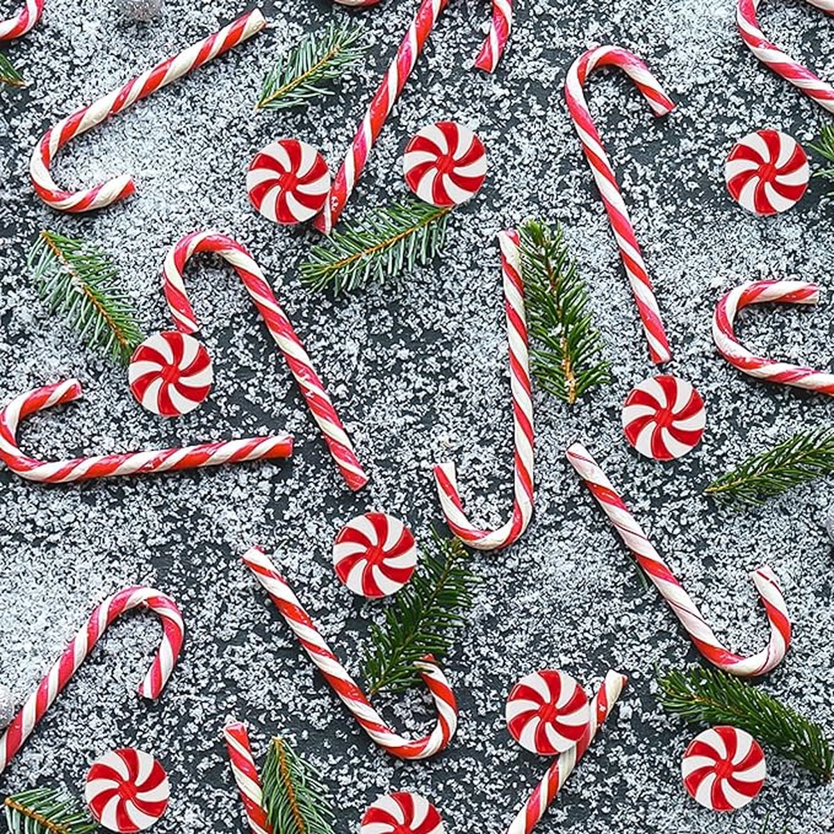 Kerstboom Decoraties 60Pcs Candy Canes - Plastic Pepermunt Candy Riet Ornamenten voor Kerstboom Decor Snoep Lolly Craft Kerst Party Supplies