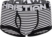 Andrew Christian Fly Stripe Boxer w/ ALMOST NAKED® Black/White - MAAT S - Heren Ondergoed - Boxershort voor Man - Mannen Boxershort
