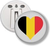 Button Met Clip - Hart Vlag België