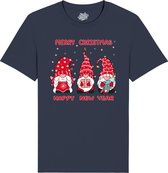 Christmas Gnomies - Foute kersttrui kerstcadeau - Dames / Heren / Unisex Kleding - Grappige Kerst Outfit - T-Shirt - Unisex - Navy Blauw - Maat 4XL