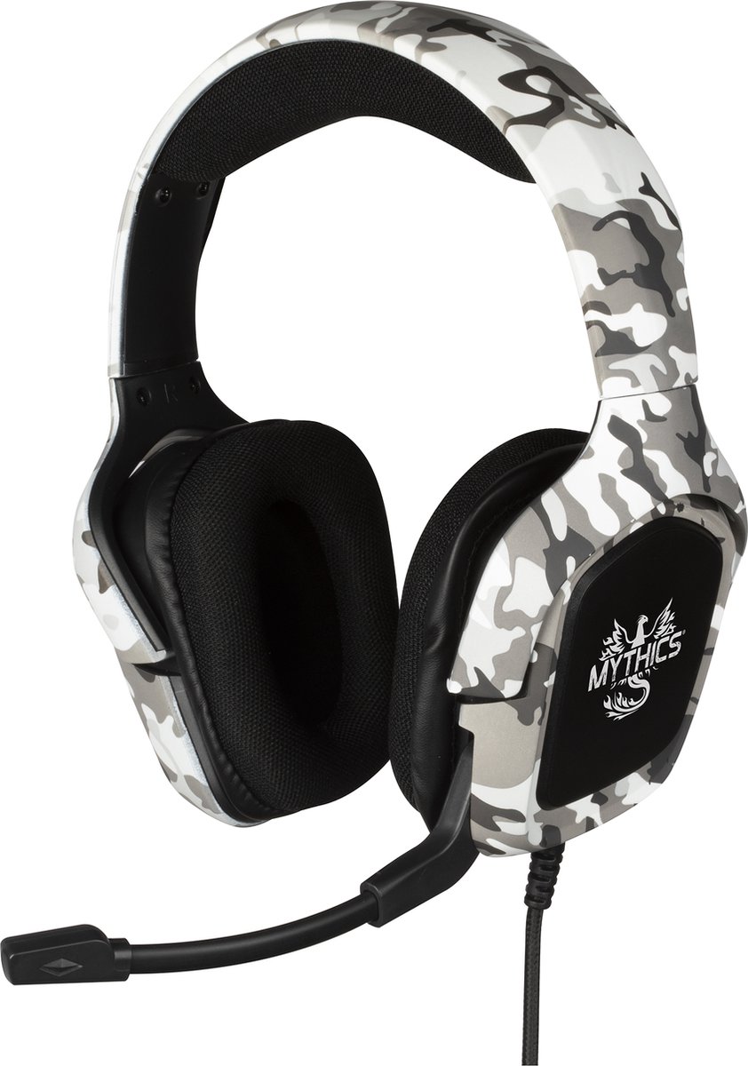 Mythics - gaming headset Grey Camo Ares - inklapbare microfoon - in-line afstandsbediening (PS4/PS5)