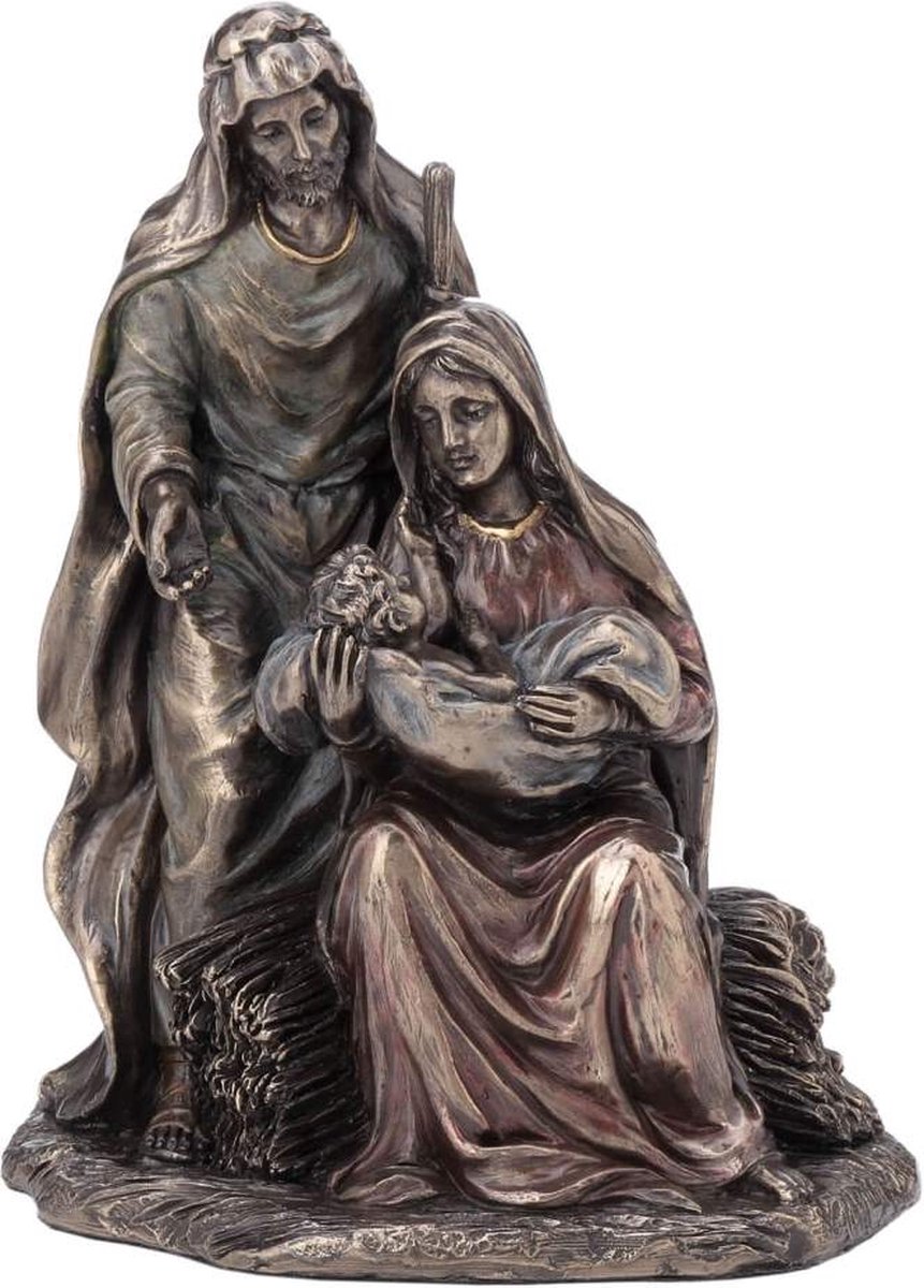Veronese Design beeld/figuur - Geboorte van Jezus - Heilige Familie - Zeer gedetailleerd en mooi - (hxbxd) ca. 18cm x 14cm x11cm