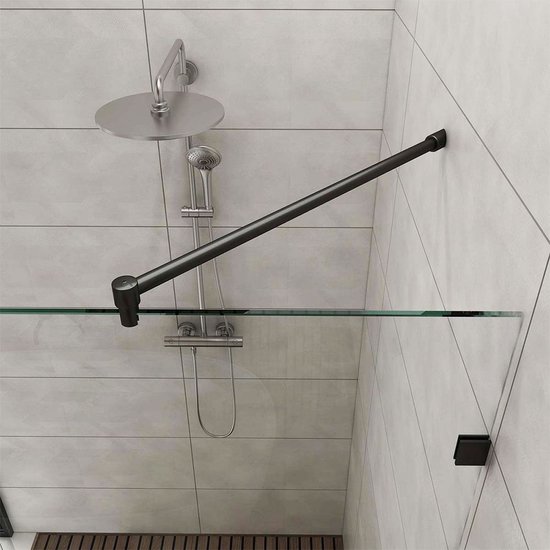 Barre Stabilisatrice Paroi De Douche Angle Fixation Murale Ronde 100 Cm Inox Brosse