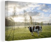 Toile de vaches au pâturage 2cm 90x60 cm - Tirage photo sur toile (Décoration murale salon / chambre)