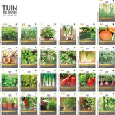 Tuin de Bruijn® Groentezaden pakket - 25 soorten - voordelige keuze - tomaat, sla, kolen, kruiden, paprika, wortel, ui, prei