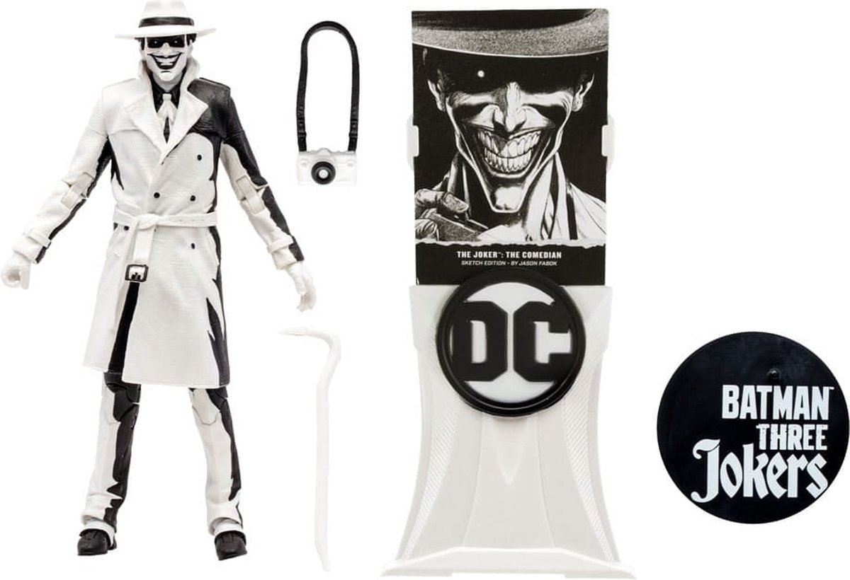 McFarlane Toys Batman: Three Jokers DC Multiverse Action Figure The Joker: The Comedian Sketch Edition (Gold Label) 18 cm Action Figuur