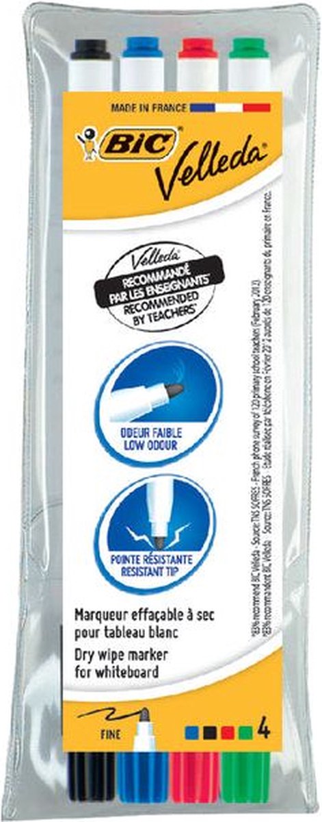 Whiteboardmarker bic 1721 rond f assorti | 12 stuks