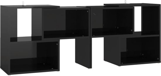 vidaXL-Tv-meubel-104x30x52-cm-bewerkt-hout-hoogglans-zwart