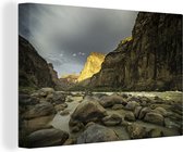 Canvas schilderij 180x120 cm - Wanddecoratie Colorado River bij de Grand Canyon - Muurdecoratie woonkamer - Slaapkamer decoratie - Kamer accessoires - Schilderijen