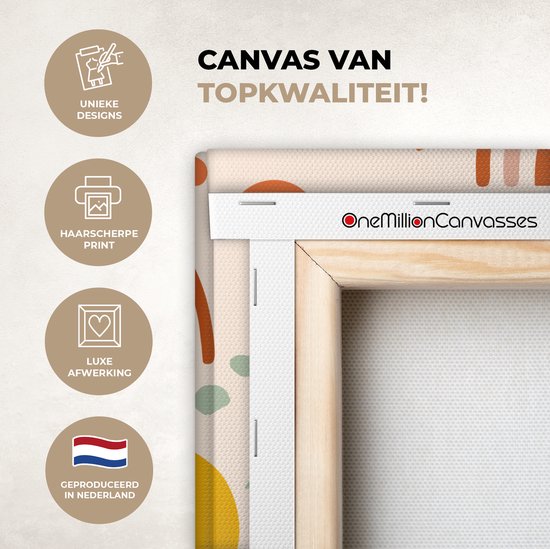 Tableau sur toile Soleil - Été - Figurines - Abstrait - 20x20 cm - Décoration murale