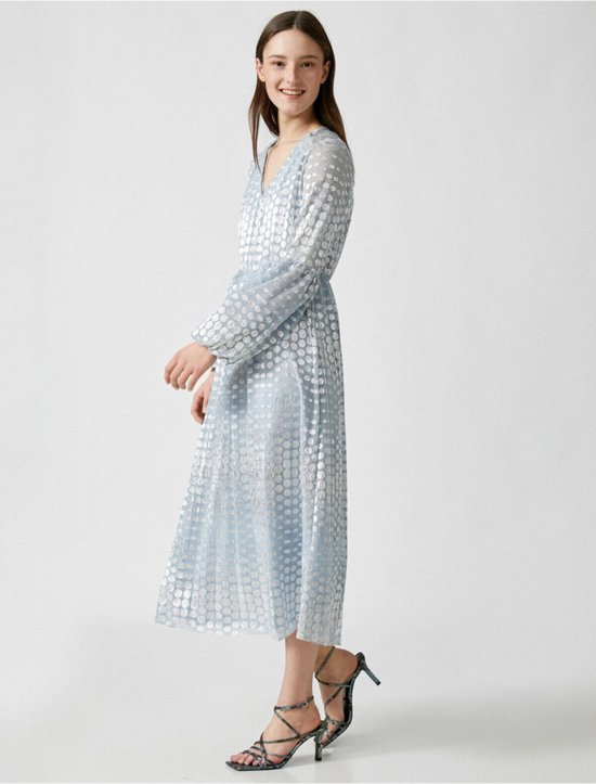 GRACE KARIN Elegante etui-jurk voor dames, V-hals, lange mouwen, bodycon, wikkeljurk, formele zakelijke cocktailjurk, L
