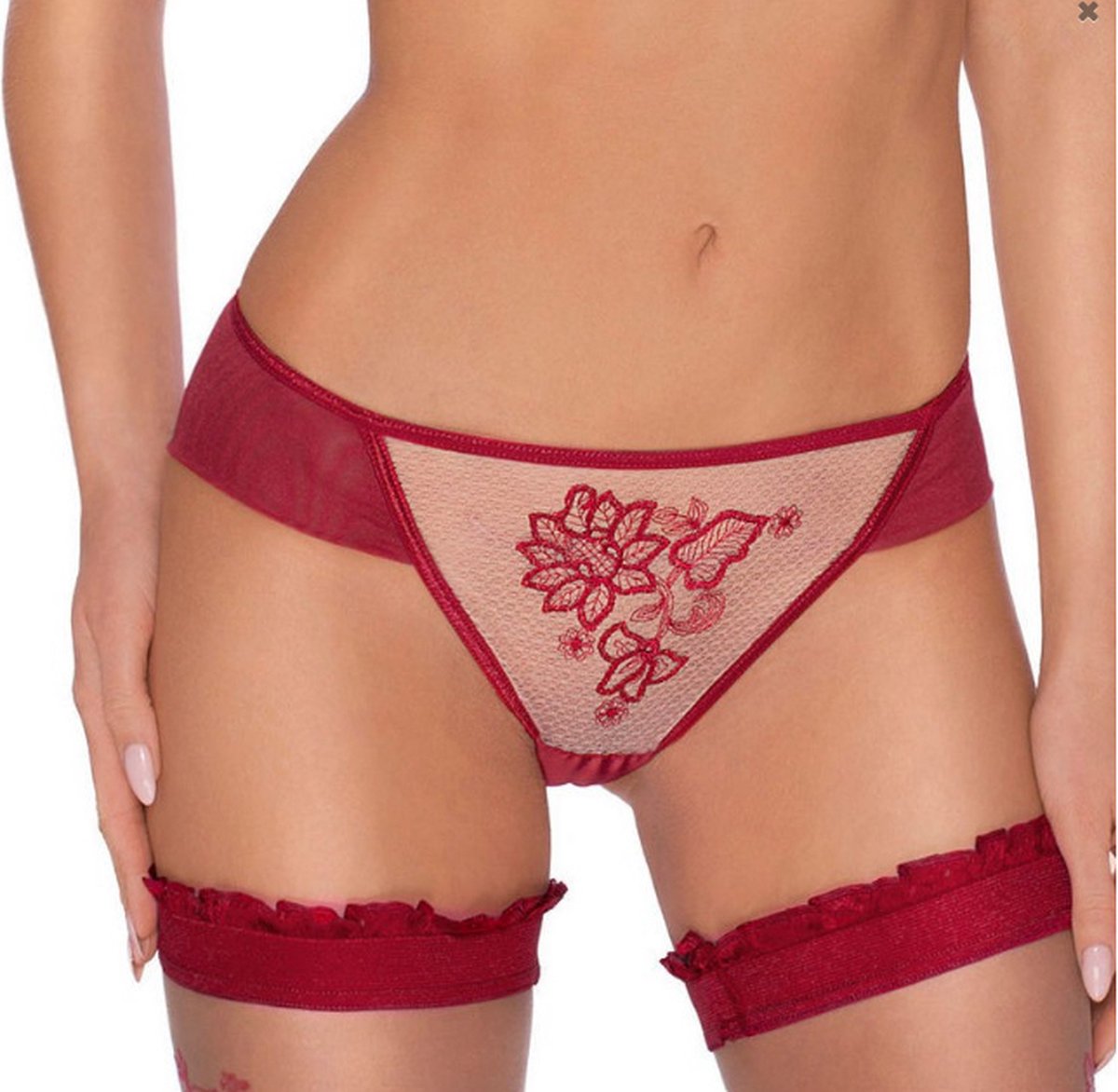 Roza- Mehendi- string-rood XL