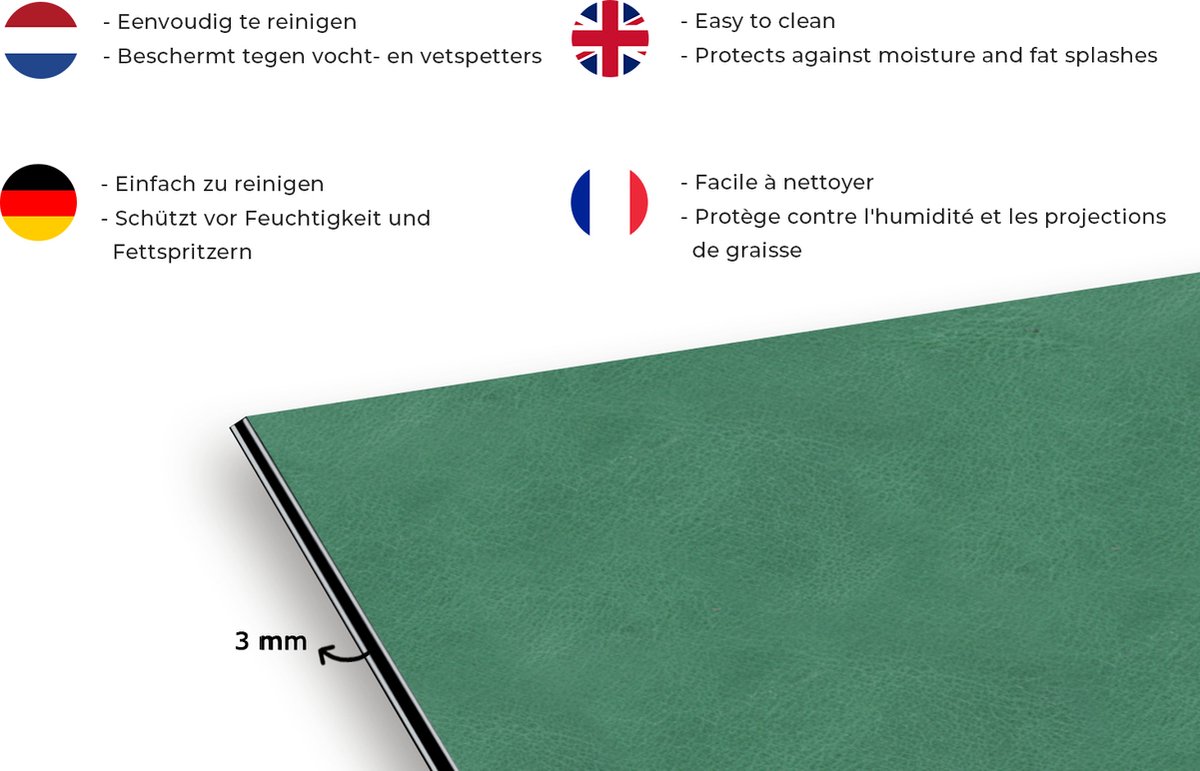 Multicolor keuken achterwand van glas