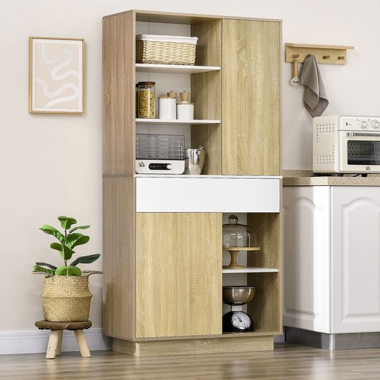 Hoge Keukenkast 40 SILVIA 49 zwart / kasjmier - winkel
