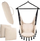 Hangstoel voor buiten, stabiele en veilige hangstoel, stijlvolle hangstoel, voor binnen en buiten, schommel voor volwassenen en kinderen, comfortabele boho-kamerdecoratie, 200 kg draagkracht