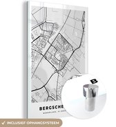 MuchoWow® Peinture sur Verre - Bergschenhoek - Plan d'Etage - Carte - Plan de la Ville - 120x180 cm - Peintures sur Verre Acrylique - Photo sur Glas