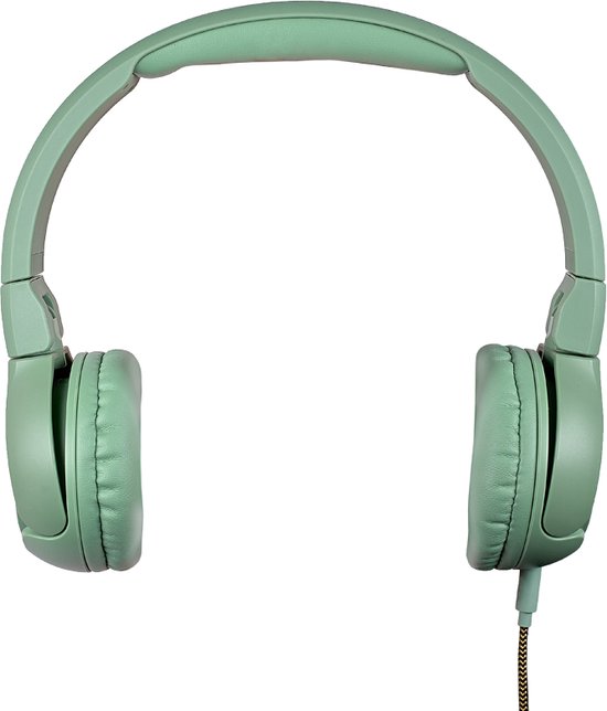 POGS The Elephant – On ear kinder koptelefoon met draad – Volumebegrenzing – Koptelefoon kinderen - Microfoon - Vanaf 3 jaar – Duurzaam - Groen - POGS kids only Headphones