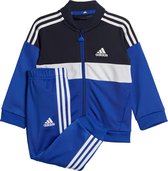 adidas Sportswear Tiberio 3-Stripes Colorblock Shiny Trainingspak Kids - Kinderen - Blauw- 92