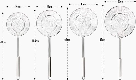 Louche en toile d'araignée en acier inoxydable, écumoire de cuisine,  cuillère à fente