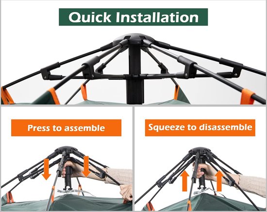 Buiten kamperen 2-3 personen waterdichte tent Dubbellaagse Pop-up tent — afbeelding 2