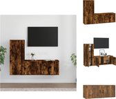 vidaXL Tv-meubelset 100x34.5x40 cm - 40x34.5x100 cm gerookt eiken - Kast