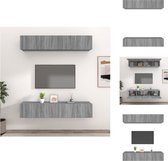 vidaXL TV-meubel - Wandgemonteerd - TV-meubelen - 80 x 30 x 30 cm - Ken- Stevig bewerkt hout - Kleur- Grijs sonoma eiken - Materiaal- Bewerkt hout - Kast