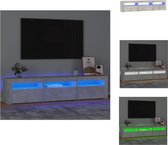 vidaXL TV-meubel Betongrijs - 180 x 35 x 40 cm - RGB LED-verlichting - Kast