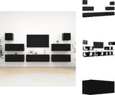 vidaXL Ensemble de meubles TV - Suspendu - Aggloméré - Zwart - 80x30x30cm - 100x30x30cm - 30,5x30x30cm - Meuble