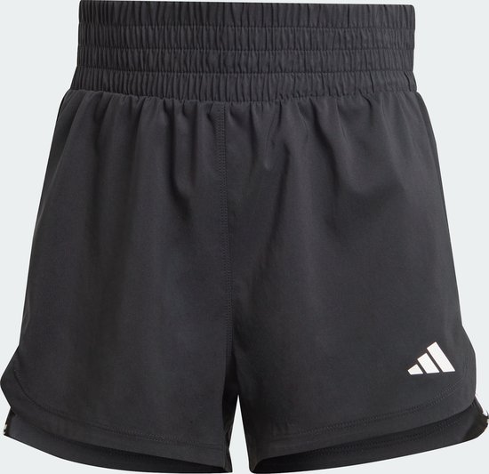 Short adidas Performance Pacer Training 3-Stripes tissé taille haute - Femme - Zwart- L 5"