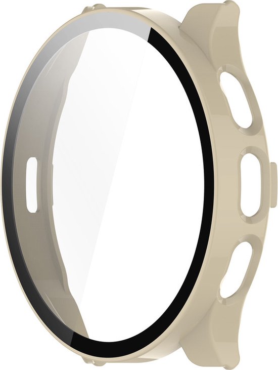 Watch case screenprotector - hoesje - geschikt voor Garmin Venu 3S - beige