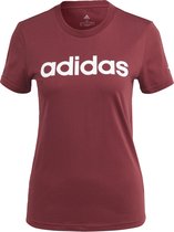 adidas Sportswear LOUNGEWEAR Essentials Slim Logo T-shirt - Dames - Bordeaux- XS