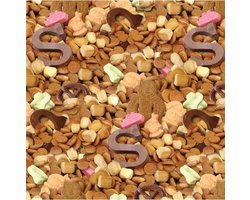 Product afbeelding van Sinterklaas cadeaupapier - Pepernoten Sinterklaaspapier inpakpapier - 200 x 70 cm - 10 rollen