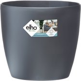 Elho Brussels Rond Wielen 40 - Grote Bloempot voor Binnen - 100% Gerecycled Plastic - Ø 39.0 x H 36.5 cm - Antraciet