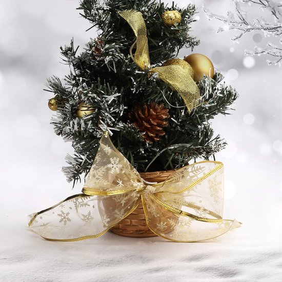 Belle Vous Ruban de Noël Organza Doré - Ruban de Sapin de Noël Filaire  Flocon de Neige... | bol