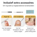 Inclusief nagelvijl voor polijsten, vuil verwijderaar voor reiniging en correctie pleisters voor nagelgroei.