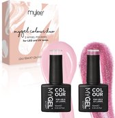 Mylee Gel Nagellak Set 2x10ml [Pretty in Pink] UV/LED Gellak Nail Art Manicure Pedicure, Professioneel & Thuisgebruik - Langdurig en gemakkelijk aan te brengen