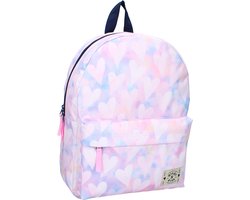 foto van Milky Kiss Clever Girls Rugzak - Schooltas meisje - Multi - Hartjes