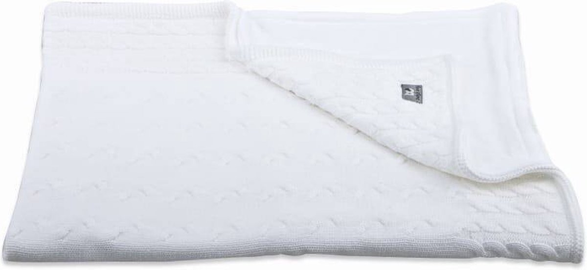 Baby's Only Gebreide wiegdeken chenille - Baby deken Cable - Wit