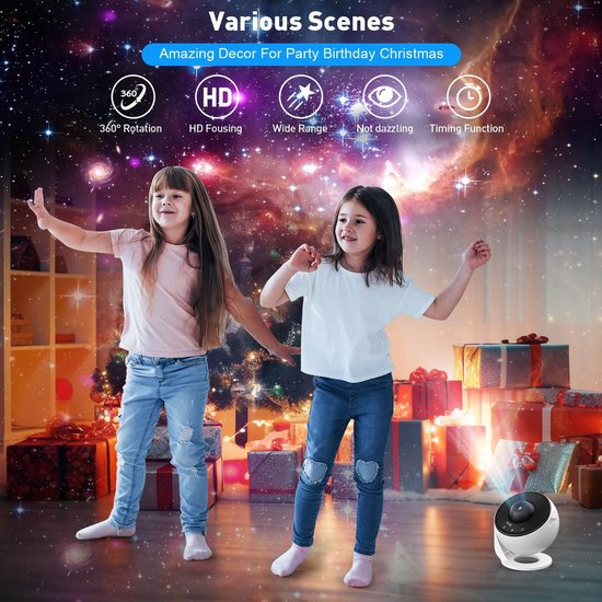 Sky Projector - 12 Modi - 360° Rotatie - Sterren Projector - Starry Projector Light - Sky Projector Kinderen - Galaxy Projector — afbeelding 5