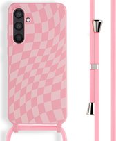 iMoshion Hoesje Geschikt voor Samsung Galaxy S23 FE Hoesje Met Koord - iMoshion Siliconen design hoesje met koord - Roze / Retro Pink