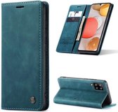 Casemania Hoesje Geschikt voor Samsung Galaxy A42 5G Emerald Green - Dunne Portemonnee Book Case - Slim Wallet Case met Pasjeshouder
