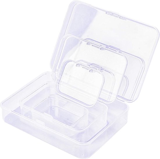 Gebildet Doorzichtige Rechthoekige Plastic Kraal Opslagcontainers Doos