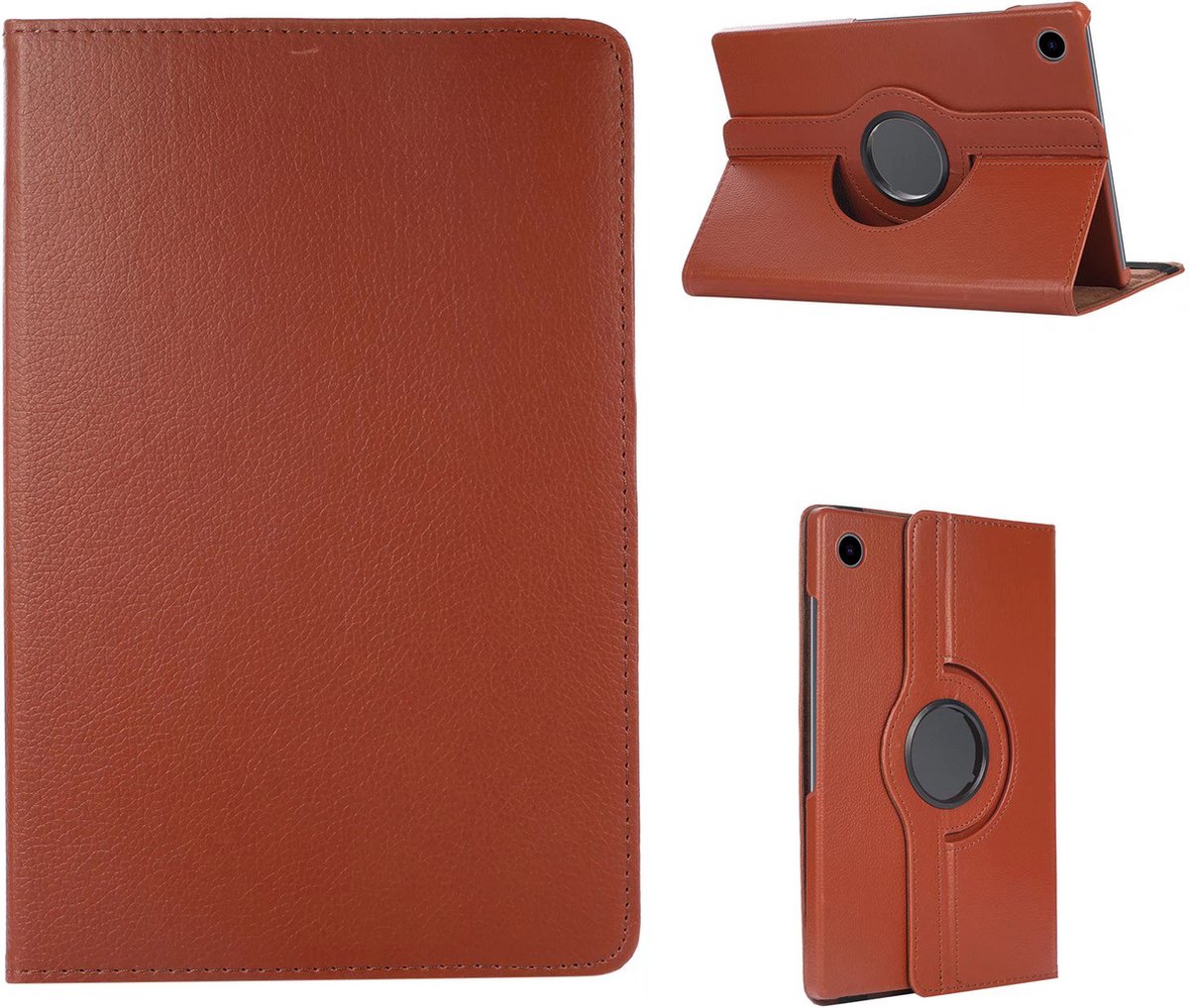 Geschikt Voor Samsung Galaxy Tab A9 hoes - Tablet A9 hoes - 8.7 inch - Hoesje - Case Cover - Bookcase - 360 Draaibaar - Roterend - Draaihoes - Met Standaard - Beschermhoes Tab A9 - Bruin