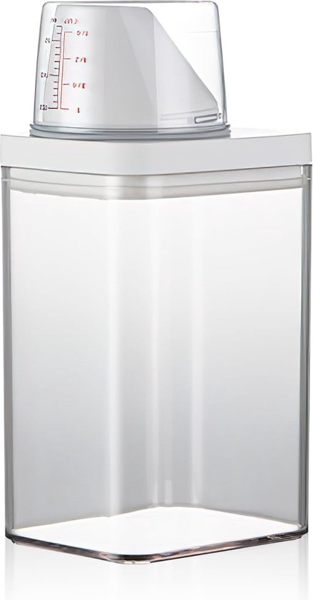 Distributeur de lessive hermétique 1100 ml avec verre doseur, distributeur  de lessive
