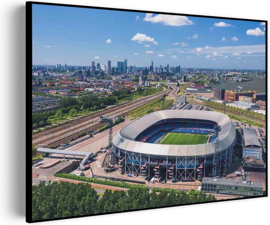 Akoestisch Schilderij Stadion Feijenoord De Kuip 02 Rechthoek Horizontaal Basic M (85 X 60 CM) - Akoestisch paneel - Akoestische Panelen - Akoestische wanddecoratie - Akoestisch wandpaneel